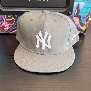 New Era Gray Kids Hat with White Logo